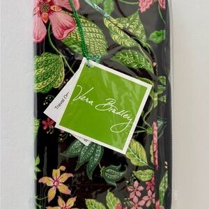 NEW Vintage Vera Bradley Black Floral “Botanica” Organizer NWT